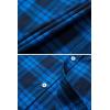 imageMAGCOMSEN Mens Flannel Shirts Cotton Long Sleeve Plaid Shirt Casual Fashion Button Up Shirts Jackets with 2 PocketsBlack Grey