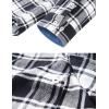 imageMAGCOMSEN Mens Flannel Shirts Cotton Long Sleeve Plaid Shirt Casual Fashion Button Up Shirts Jackets with 2 PocketsBlack White