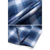 imageMAGCOMSEN Mens Flannel Shirts Cotton Long Sleeve Plaid Shirt Casual Fashion Button Up Shirts Jackets with 2 PocketsBlue White