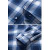 imageMAGCOMSEN Mens Flannel Shirts Cotton Long Sleeve Plaid Shirt Casual Fashion Button Up Shirts Jackets with 2 PocketsBlue White