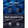 imageMAGCOMSEN Mens Quilted Lined Flannel Hoodie Jacket Cotton Button Down Shirt Jacket Long Sleeve Plaid Shirt ShacketBlue