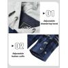 imageMAGCOMSEN Mens Quilted Lined Flannel Hoodie Jacket Cotton Button Down Shirt Jacket Long Sleeve Plaid Shirt ShacketBlue Grey