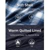 imageMAGCOMSEN Mens Quilted Lined Flannel Hoodie Jacket Cotton Button Down Shirt Jacket Long Sleeve Plaid Shirt ShacketBlue White