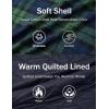imageMAGCOMSEN Mens Quilted Lined Flannel Hoodie Jacket Cotton Button Down Shirt Jacket Long Sleeve Plaid Shirt ShacketGreen