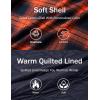 imageMAGCOMSEN Mens Quilted Lined Flannel Hoodie Jacket Cotton Button Down Shirt Jacket Long Sleeve Plaid Shirt ShacketOrange