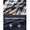 imageMAGCOMSEN Mens Quilted Lined Flannel Hoodie Jacket Cotton Button Down Shirt Jacket Long Sleeve Plaid Shirt ShacketYellow