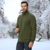 imageMAGCOMSEN Mens Sherpa Lined Quarter Zip Fleece Heavyweight Pullover Winter Warm SweatshirtsArmy Green