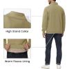 imageMAGCOMSEN Mens Sherpa Lined Quarter Zip Fleece Heavyweight Pullover Winter Warm SweatshirtsKhaki
