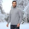 imageMAGCOMSEN Mens Sherpa Lined Quarter Zip Fleece Heavyweight Pullover Winter Warm SweatshirtsLight Grey