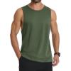 imageMAGCOMSEN Mens Tank Top Cotton Sleeveless Muscle Cut Off T Shirts Gym Workout Tank Tops Summer Beach TanksArmy Green