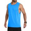 imageMAGCOMSEN Mens Tank Top Cotton Sleeveless Muscle Cut Off T Shirts Gym Workout Tank Tops Summer Beach TanksAzure Blue