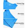 imageMAGCOMSEN Mens Tank Top Cotton Sleeveless Muscle Cut Off T Shirts Gym Workout Tank Tops Summer Beach TanksAzure Blue