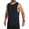 imageMAGCOMSEN Mens Tank Top Cotton Sleeveless Muscle Cut Off T Shirts Gym Workout Tank Tops Summer Beach TanksBlack