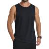 imageMAGCOMSEN Mens Tank Top Cotton Sleeveless Muscle Cut Off T Shirts Gym Workout Tank Tops Summer Beach TanksBlack