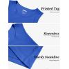 imageMAGCOMSEN Mens Tank Top Cotton Sleeveless Muscle Cut Off T Shirts Gym Workout Tank Tops Summer Beach TanksBright Blue
