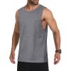imageMAGCOMSEN Mens Tank Top Cotton Sleeveless Muscle Cut Off T Shirts Gym Workout Tank Tops Summer Beach TanksDark Heather