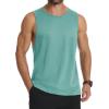 imageMAGCOMSEN Mens Tank Top Cotton Sleeveless Muscle Cut Off T Shirts Gym Workout Tank Tops Summer Beach TanksGrey Green