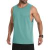 imageMAGCOMSEN Mens Tank Top Cotton Sleeveless Muscle Cut Off T Shirts Gym Workout Tank Tops Summer Beach TanksGrey Green