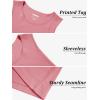 imageMAGCOMSEN Mens Tank Top Cotton Sleeveless Muscle Cut Off T Shirts Gym Workout Tank Tops Summer Beach TanksGrey Pink