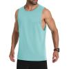 imageMAGCOMSEN Mens Tank Top Cotton Sleeveless Muscle Cut Off T Shirts Gym Workout Tank Tops Summer Beach TanksLake Blue