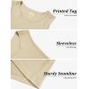 imageMAGCOMSEN Mens Tank Top Cotton Sleeveless Muscle Cut Off T Shirts Gym Workout Tank Tops Summer Beach TanksLight Apricot