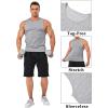 imageMAGCOMSEN Mens Tank Top Cotton Sleeveless Muscle Cut Off T Shirts Gym Workout Tank Tops Summer Beach TanksLight Heather