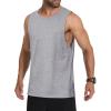 imageMAGCOMSEN Mens Tank Top Cotton Sleeveless Muscle Cut Off T Shirts Gym Workout Tank Tops Summer Beach TanksLight Heather