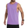 imageMAGCOMSEN Mens Tank Top Cotton Sleeveless Muscle Cut Off T Shirts Gym Workout Tank Tops Summer Beach TanksLight Purple