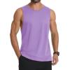 imageMAGCOMSEN Mens Tank Top Cotton Sleeveless Muscle Cut Off T Shirts Gym Workout Tank Tops Summer Beach TanksLight Purple
