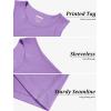 imageMAGCOMSEN Mens Tank Top Cotton Sleeveless Muscle Cut Off T Shirts Gym Workout Tank Tops Summer Beach TanksLight Purple