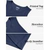 imageMAGCOMSEN Mens Tank Top Cotton Sleeveless Muscle Cut Off T Shirts Gym Workout Tank Tops Summer Beach TanksNavy Blue