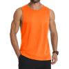 imageMAGCOMSEN Mens Tank Top Cotton Sleeveless Muscle Cut Off T Shirts Gym Workout Tank Tops Summer Beach TanksOrange
