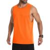 imageMAGCOMSEN Mens Tank Top Cotton Sleeveless Muscle Cut Off T Shirts Gym Workout Tank Tops Summer Beach TanksOrange