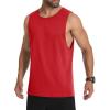 imageMAGCOMSEN Mens Tank Top Cotton Sleeveless Muscle Cut Off T Shirts Gym Workout Tank Tops Summer Beach TanksTomato Red