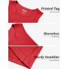 imageMAGCOMSEN Mens Tank Top Cotton Sleeveless Muscle Cut Off T Shirts Gym Workout Tank Tops Summer Beach TanksTomato Red