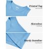 imageMAGCOMSEN Mens Tank Top Cotton Sleeveless Muscle Cut Off T Shirts Gym Workout Tank Tops Summer Beach TanksWater Blue