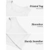 imageMAGCOMSEN Mens Tank Top Cotton Sleeveless Muscle Cut Off T Shirts Gym Workout Tank Tops Summer Beach TanksWhite