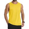 imageMAGCOMSEN Mens Tank Top Cotton Sleeveless Muscle Cut Off T Shirts Gym Workout Tank Tops Summer Beach TanksYellow