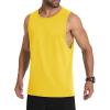 imageMAGCOMSEN Mens Tank Top Cotton Sleeveless Muscle Cut Off T Shirts Gym Workout Tank Tops Summer Beach TanksYellow