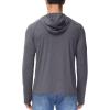 imageMAGCOMSEN Mens UPF 50 Hoodie Lightweight Long Sleeve Sun Protection Shirts Rash Guard Athletic Fishing Running Swim ShirtDark Grey