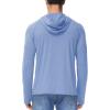 imageMAGCOMSEN Mens UPF 50 Hoodie Lightweight Long Sleeve Sun Protection Shirts Rash Guard Athletic Fishing Running Swim ShirtLight Blue