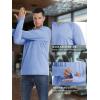 imageMAGCOMSEN Mens UPF 50 Hoodie Lightweight Long Sleeve Sun Protection Shirts Rash Guard Athletic Fishing Running Swim ShirtLight Blue