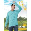 imageMAGCOMSEN Mens UPF 50 Hoodie Lightweight Long Sleeve Sun Protection Shirts Rash Guard Athletic Fishing Running Swim ShirtLight Green