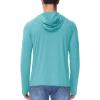 imageMAGCOMSEN Mens UPF 50 Hoodie Lightweight Long Sleeve Sun Protection Shirts Rash Guard Athletic Fishing Running Swim ShirtLight Green