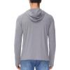 imageMAGCOMSEN Mens UPF 50 Hoodie Lightweight Long Sleeve Sun Protection Shirts Rash Guard Athletic Fishing Running Swim ShirtLight Grey
