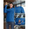 imageMAGCOMSEN Mens UPF 50 Hoodie Lightweight Long Sleeve Sun Protection Shirts Rash Guard Athletic Fishing Running Swim ShirtMiddle Blue