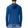 imageMAGCOMSEN Mens UPF 50 Hoodie Lightweight Long Sleeve Sun Protection Shirts Rash Guard Athletic Fishing Running Swim ShirtMiddle Blue