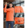 imageMAGCOMSEN Mens UPF 50 Hoodie Lightweight Long Sleeve Sun Protection Shirts Rash Guard Athletic Fishing Running Swim ShirtOrange