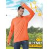 imageMAGCOMSEN Mens UPF 50 Hoodie Lightweight Long Sleeve Sun Protection Shirts Rash Guard Athletic Fishing Running Swim ShirtOrange