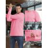 imageMAGCOMSEN Mens UPF 50 Hoodie Lightweight Long Sleeve Sun Protection Shirts Rash Guard Athletic Fishing Running Swim ShirtPink